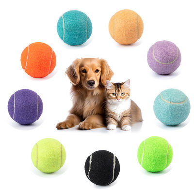 Αγορά Παιχνίδια τένις για κατοικίδια Interactive Dog Toy Ball Throwing Rubber Dog Chew Toys Μακαρόνια χρώμα ηλεκτρονική κατασκευή