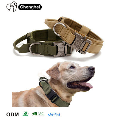 Αγορά Προσαρμοσμένο Custom Luxury Designer Nylon Metal Heavy Duty Εκπαιδευτικό Σχοινί Παιδιού Μεγάλο κολάρο σκύλου και λουρί για τακτικές K9s ηλεκτρονική κατασκευή