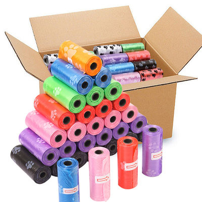 Αγορά HDPE Αποσυστατέα σακούλες για σκυλικές περιττώσεις Ροζ κόκκινο μωβ βιοδιασπώμενες σακούλες απορριμμάτων ζώων ηλεκτρονική κατασκευή