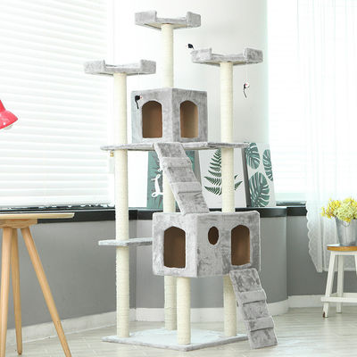 Αγορά OEM ODM Λευκή γάτα Scratcher Climber Πλούσια γάτα Scratcher Tree House ηλεκτρονική κατασκευή