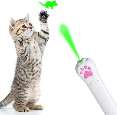 Αειφόρος ABS Cat Laser Toy Λευκό USB φορτιστή Laser Pointer Cat Toy
